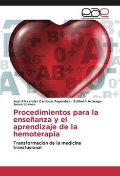 portada Procedimientos Para la Enseñanza y el Aprendizaje de la Hemoterapia: Transformación de la Medicina Transfusional (in Spanish)