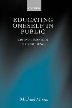 portada educating oneself in public: critical essays in jurisprudence (en Inglés)