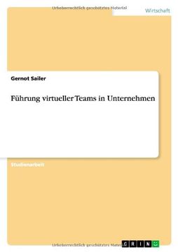 portada Fhrung Virtueller Teams in Unternehmen (en Alemán)