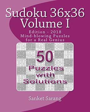 portada Sudoku 36X36: Mind-Blowing Puzzles for a Real Genius (en Inglés)