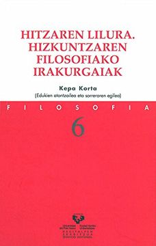 portada Hitzaren Lilura. Hizkuntzaren Filosofiako Irakurgaiak (in Basque)