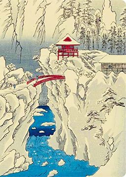 portada Hiroshige Snow on mt Haruna Dotted Hardcover Journal: Blank Notebook With Ribbon Bookmark 