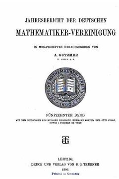 portada Jahresbericht Der Deutschen Mathematiker-Vereinigung (en Alemán)