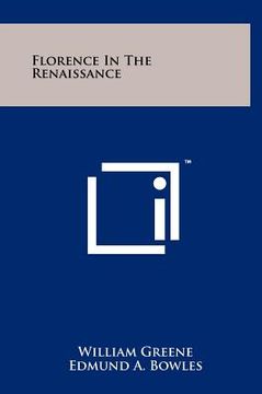 portada florence in the renaissance (en Inglés)