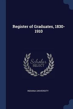 portada Register of Graduates, 1830-1910