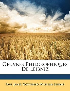 portada Oeuvres Philosophiques De Leibniz (en Francés)