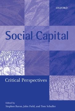 portada Social Capital: Critical Perspectives (in English)