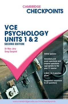 portada Cambridge Checkpoints Vce Psychology Units 1 and 2 (en Inglés)