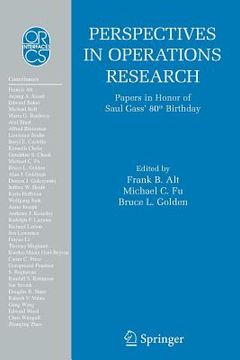 portada perspectives in operations research: papers in honor of saul gass' 80th birthday (in English)