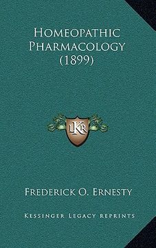portada homeopathic pharmacology (1899) (in English)