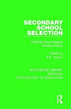 portada Secondary School Selection: A British Psychological Society Inquiry (en Inglés)