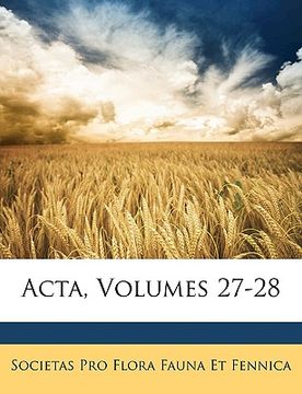 portada acta, volumes 27-28 (en Inglés)