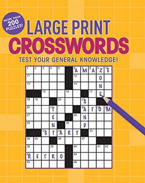 portada Large Print Crosswords (Large Print Puzzle Books) (en Inglés)
