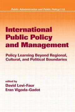 portada international public policy and management (en Inglés)