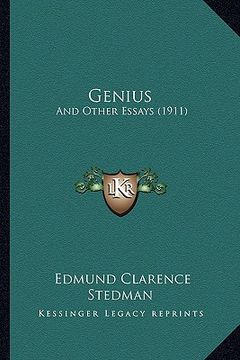 portada genius: and other essays (1911) (en Inglés)