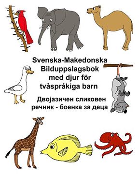 portada Svenska-Makedonska Bilduppslagsbok med Djur för Tvåspråkiga Barn (en Sueco)