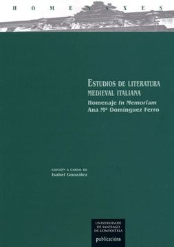 portada Estudios De Literatura Medieval Italiana (in Spanish)