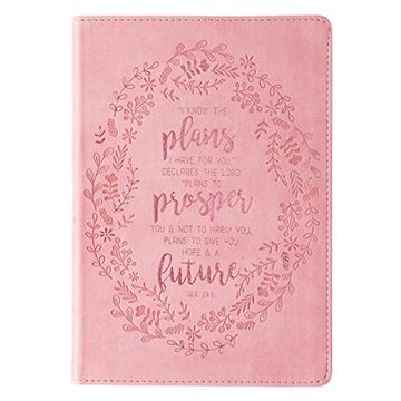 portada Journal: I Know the Plans in Pink Luxleather - Jeremiah 29: 11 (en Inglés)