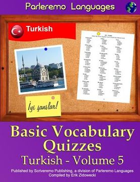 portada Parleremo Languages Basic Vocabulary Quizzes Turkish - Volume 5 (en Turco)