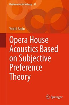 portada Opera House Acoustics Based on Subjective Preference Theory (Mathematics for Industry)