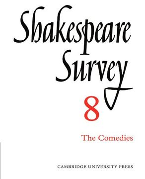 portada Shakespeare Survey Paperback Set: Shakespeare Survey: Volume 8, the Comedies, Paperback 