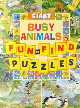 portada Giant Fun-to-Find Puzzles Busy Animals (Fun to Find Puzzle Books)