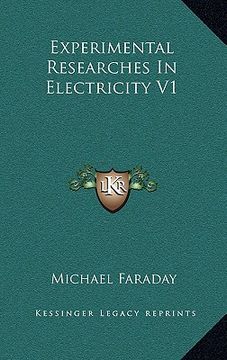 portada experimental researches in electricity v1 (in English)