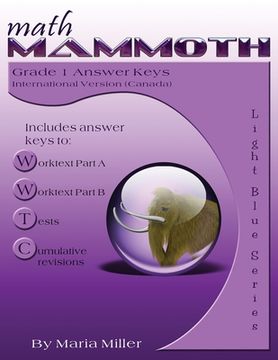 portada Math Mammoth Grade 1 Answer Keys, International Version (Canada) (en Inglés)