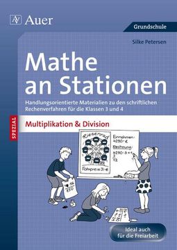 portada Mathe an Stationen Multiplikation & Division 3-4 (en Alemán)