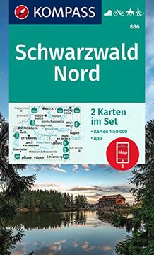 portada Kompass Wanderkarten-Set 886 Schwarzwald Nord (2 Karten) 1: 50. 000 (en Alemán)