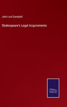 portada Shakespeare's Legal Acquirements 