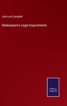 portada Shakespeare's Legal Acquirements (en Inglés)