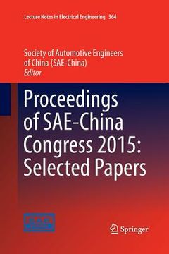 portada Proceedings of Sae-China Congress 2015: Selected Papers (en Inglés)