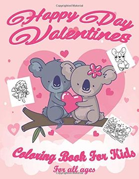 portada Valentine's day Coloring Book for Kids: Lovely Animals Coloring Books , Valentine's day Coloring Book , Baby Books Valentines day , Valentines day. , Valentines day Coloring Books for Toddlers 