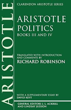 portada Politics: Books iii and iv (Clarendon Aristotle Series) (en Inglés)