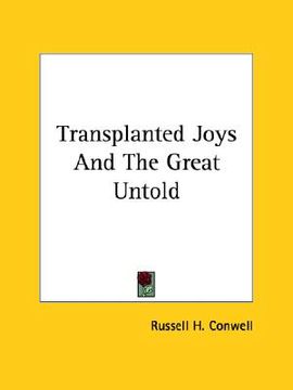 portada transplanted joys and the great untold (in English)