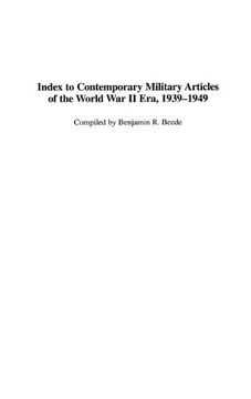 portada index to contemporary military articles of the world war ii era, 1939-1949 (en Inglés)