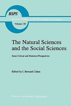 portada the natural sciences and the social sciences: some critical and historical perspectives (in English)