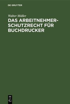 portada Das Arbeitnehmer-Schutzrecht für Buchdrucker (in German)