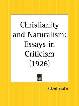 portada christianity and naturalism: essays in criticism (en Inglés)