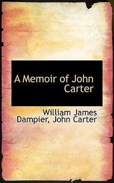 portada a memoir of john carter (en Inglés)