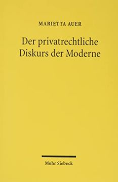 portada Der Privatrechtliche Diskurs Der Moderne (in German)