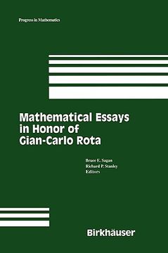 portada mathematical essays in honor of gian-carlo rota (en Inglés)