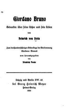 portada Giordano Bruno (in German)