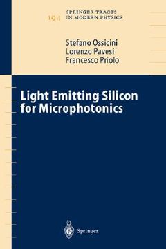 portada light emitting silicon for microphotonics (en Inglés)
