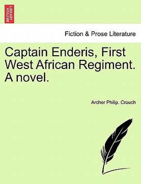 portada captain enderis, first west african regiment. a novel. (en Inglés)
