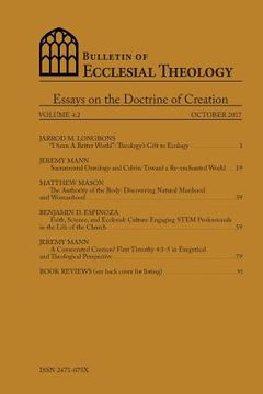 portada Bulletin of Ecclesia Theology, Vol. 4.2: Essays on the Doctrine of Creation