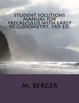portada Student Solutions Manual for Precalculus with Early Trigonometry, 3rd ed. (in English)