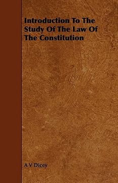 portada introduction to the study of the law of the constitution