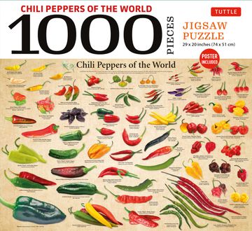 portada Chili Peppers of the World - 1000 Piece Jigsaw Puzzle: For Adults and Families - Finished Puzzle Size 29 x 20 Inch (74 x 51 Cm); A3 Sized Poster 